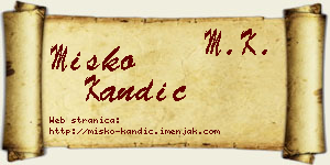 Miško Kandić vizit kartica